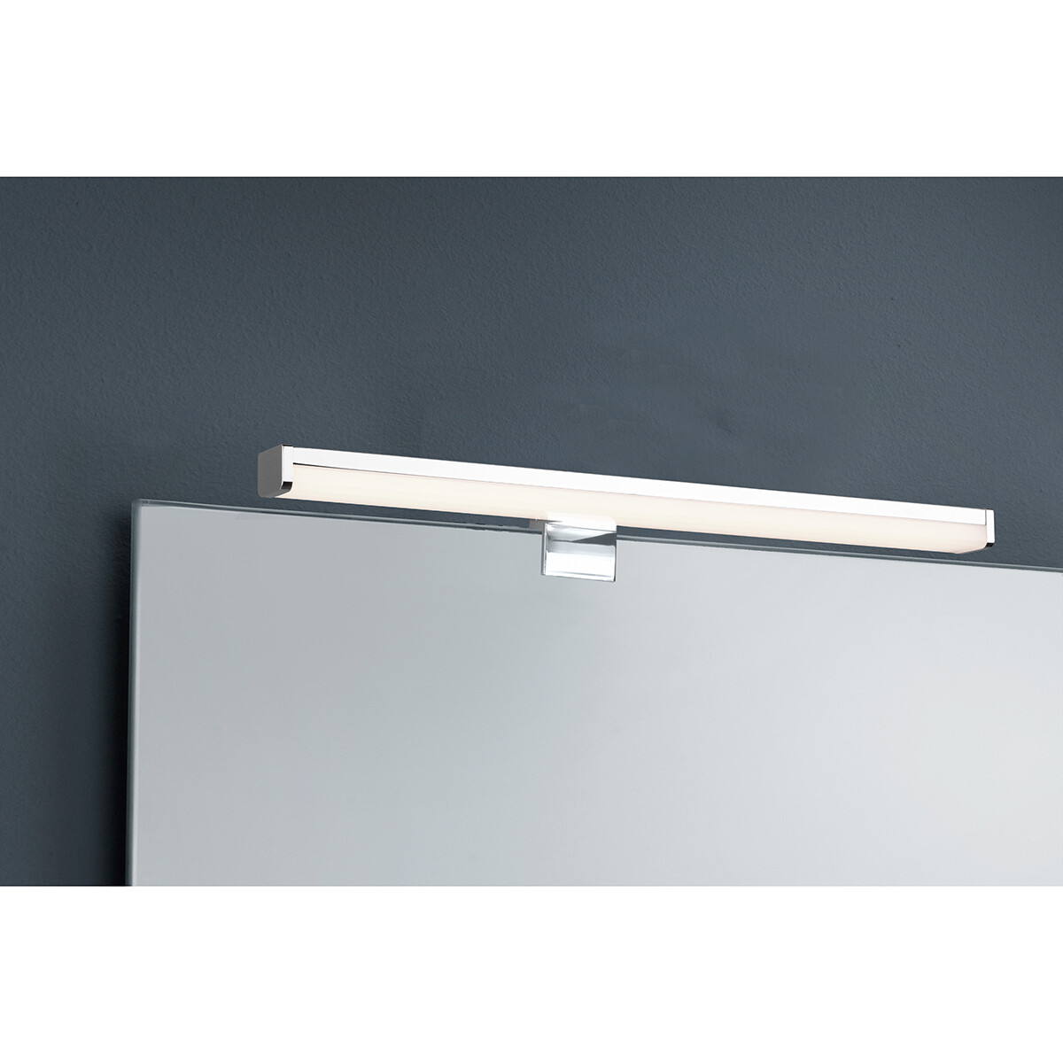 Éclairage de miroir LED - Trion Liman - 7.4W - Étanche aux Éclaboussures IP44 - Blanc Chaud 3000K - Chrome Brillant - Plastique