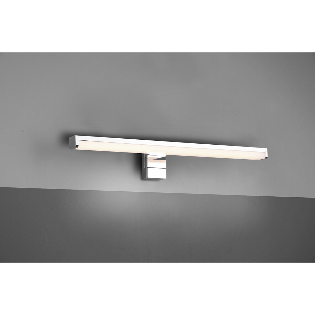 Éclairage de miroir LED - Trion Liman - 7.4W - Étanche aux Éclaboussures IP44 - Blanc Chaud 3000K - Chrome Brillant - Plastique