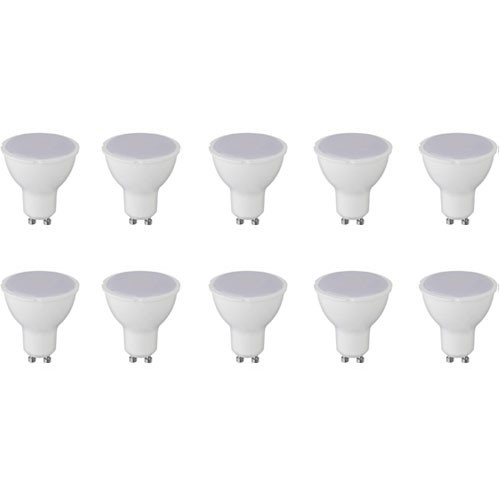 Pack de 10 Spots LED - Aigi - Douille GU10 - 6W - Blanc Froid 6400K