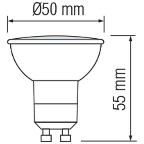 Pack de 10 Spots LED - Douille GU10 - Dimmable - 6W - Blanc Froid 6400K