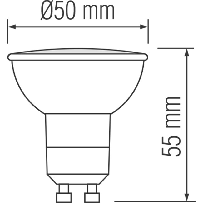 Spot LED - Douille GU10 - 4W - Blanc Chaud 3000K