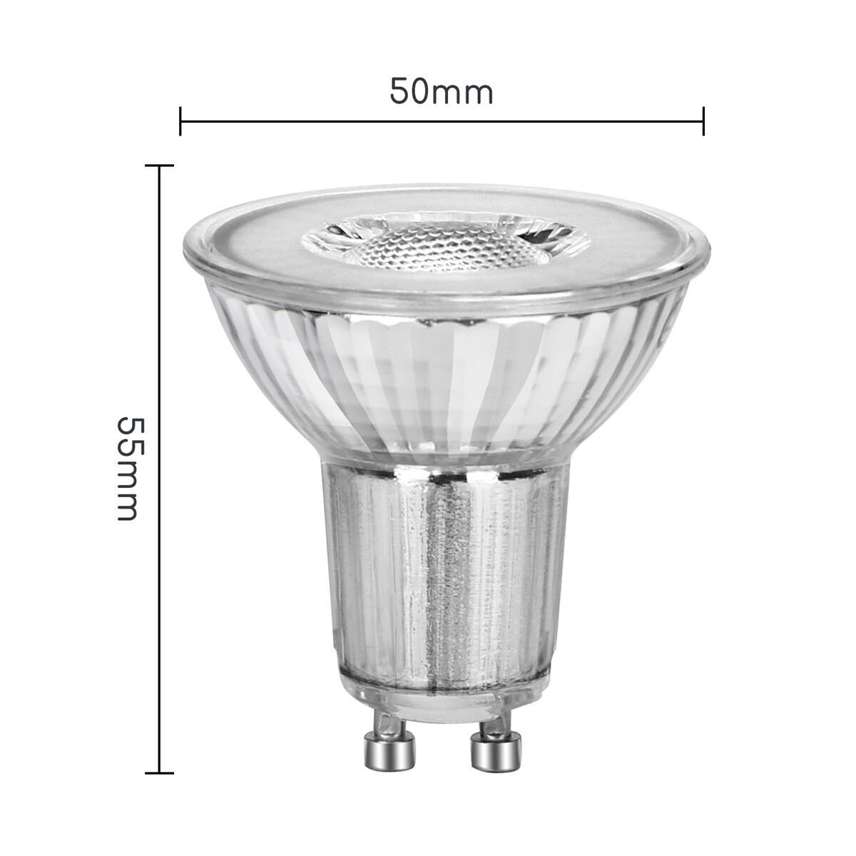 Spot LED - GU10 PAR16 - Velvalux - Dimmable - 6W 480lm 38D - 840 Blanc Neutre 4000K | Remplace 68W