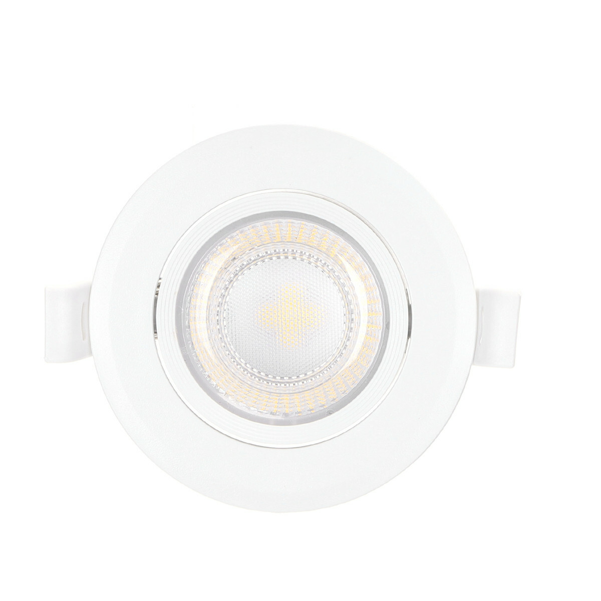 Spot LED - Spot Encastré - Aigi Lola - 5W - Blanc Froid 6500K - Rond - Mat Blanc - Aluminium