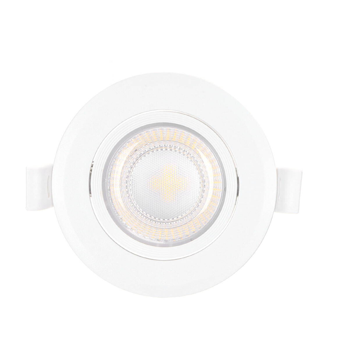 Spot LED - Spot Encastré - Aigi Lola - 7W - Blanc Froid 6500K - Rond - Mat Blanc - Aluminium