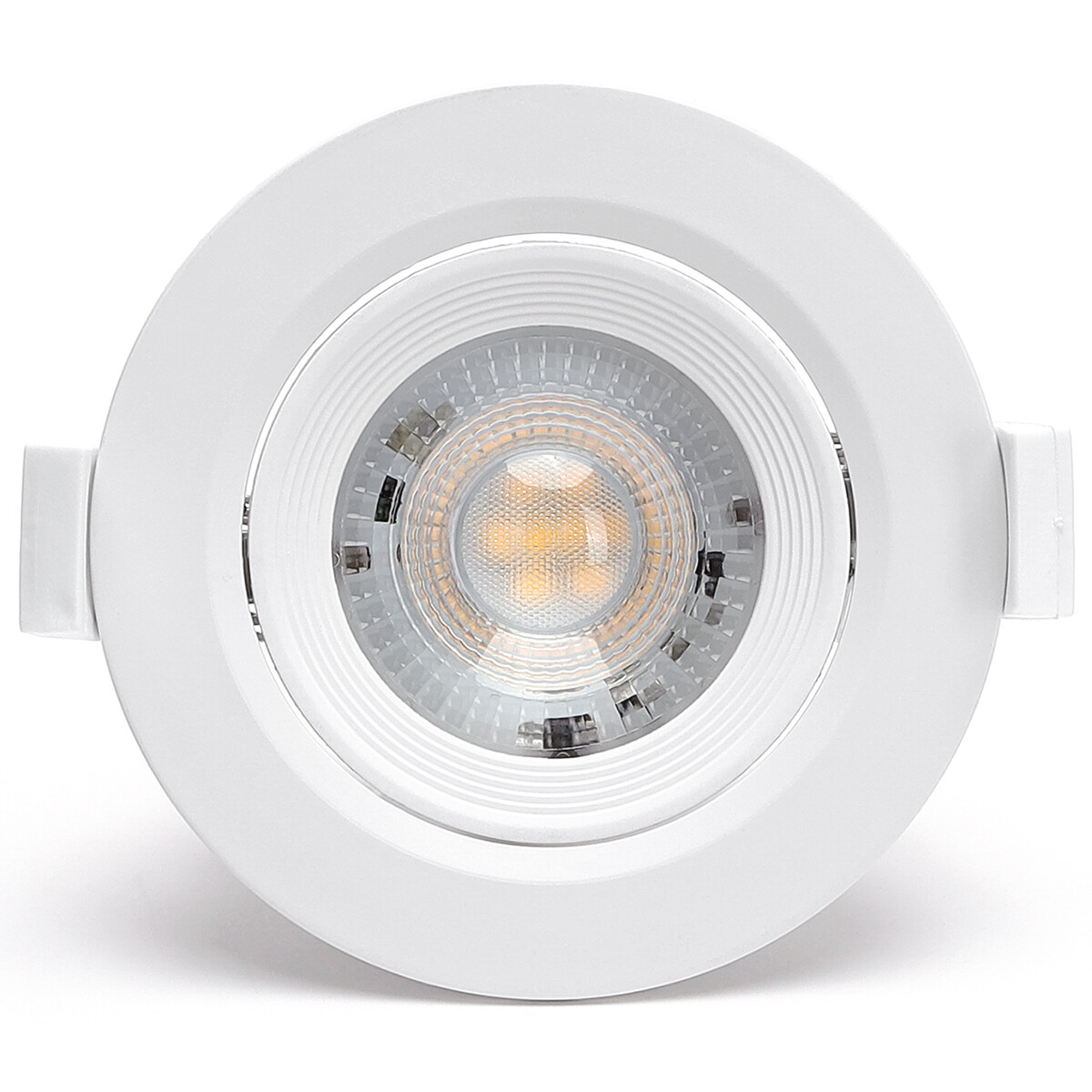 Spot LED - Spot Encastré - Aigi Nilona - 5W - Blanc Froid 6500K - Rond - Inclinable - Mat Blanc - Aluminium