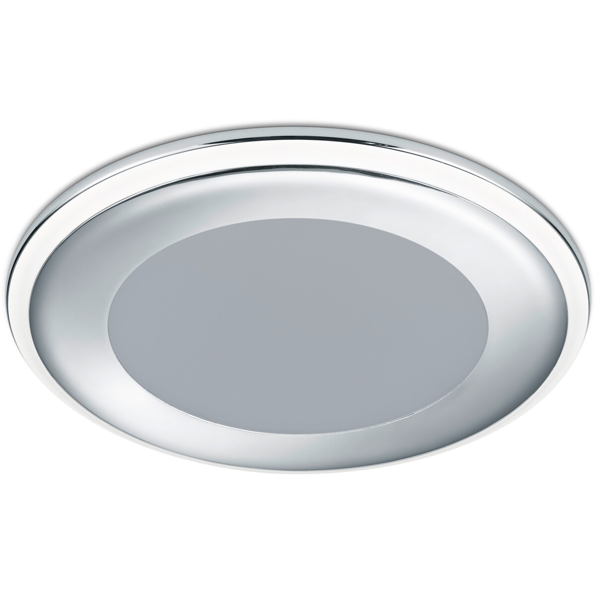 Spot LED - Spot Encastré - Trion Auran - 10W - Blanc Chaud 3000K - Rond - Mat Chrome - Plastique