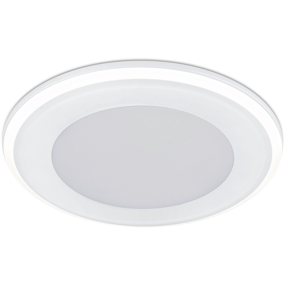 Spot LED - Spot Encastré - Trion Auran - 10W - Blanc Chaud 3000K - Rond - Mat Blanc - Plastique