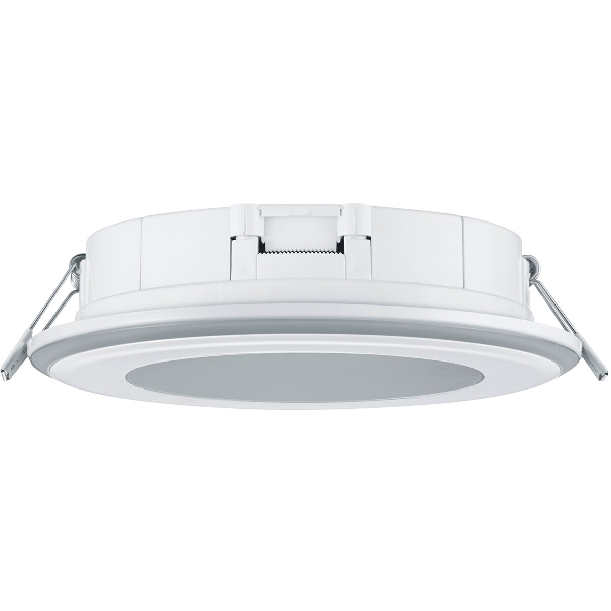 Spot LED - Spot Encastré - Trion Auran - 10W - Blanc Chaud 3000K - Rond - Mat Blanc - Plastique