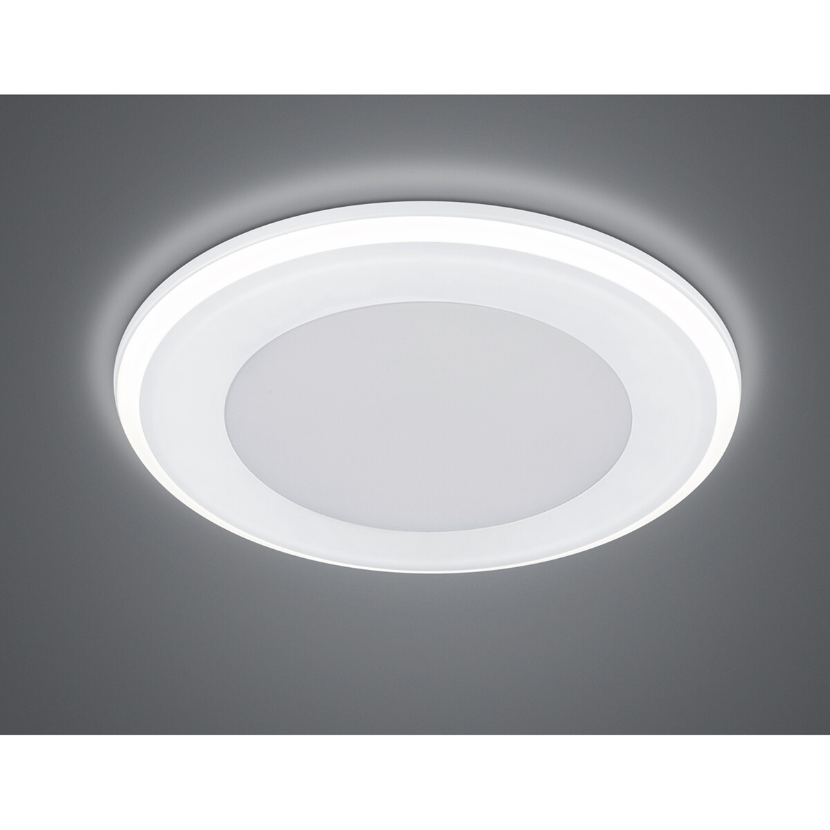 Spot LED - Spot Encastré - Trion Auran - 10W - Blanc Chaud 3000K - Rond - Mat Blanc - Plastique