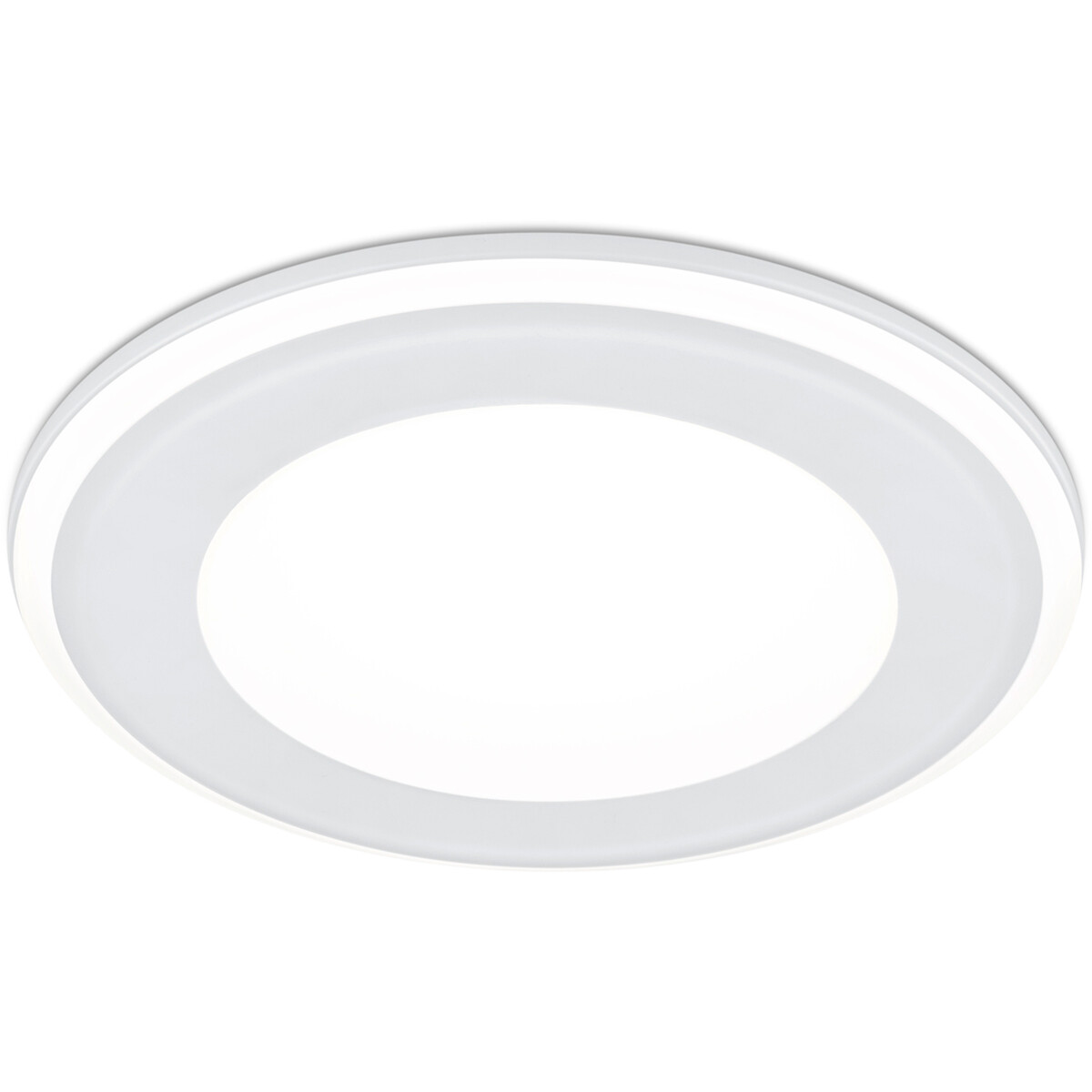 Spot LED - Spot Encastré - Trion Auran - 10W - Blanc Chaud 3000K - Rond - Mat Blanc - Plastique