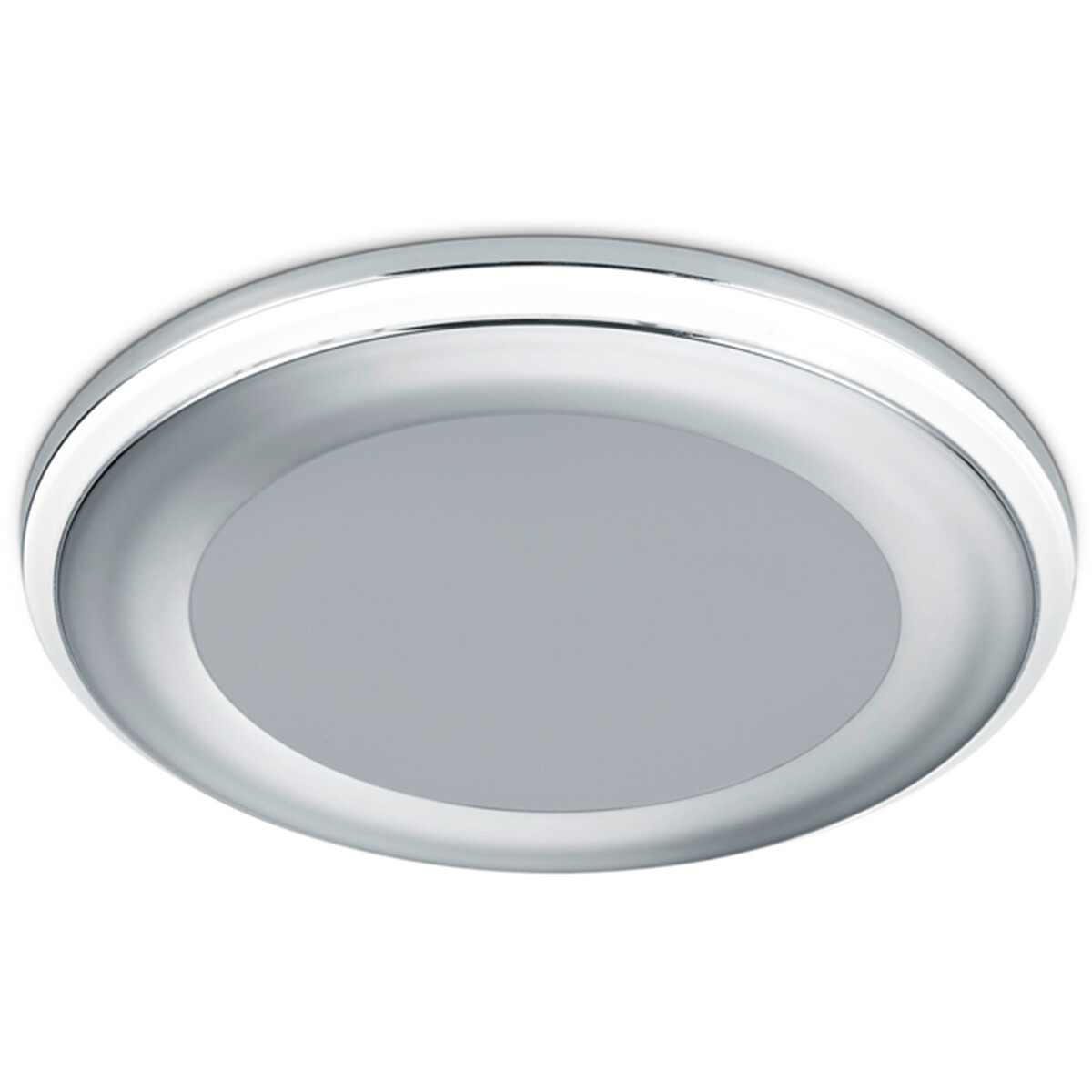 Spot LED - Spot Encastré - Trion Auran - 5W - Blanc Chaud 3000K - Rond - Mat Chrome - Plastique