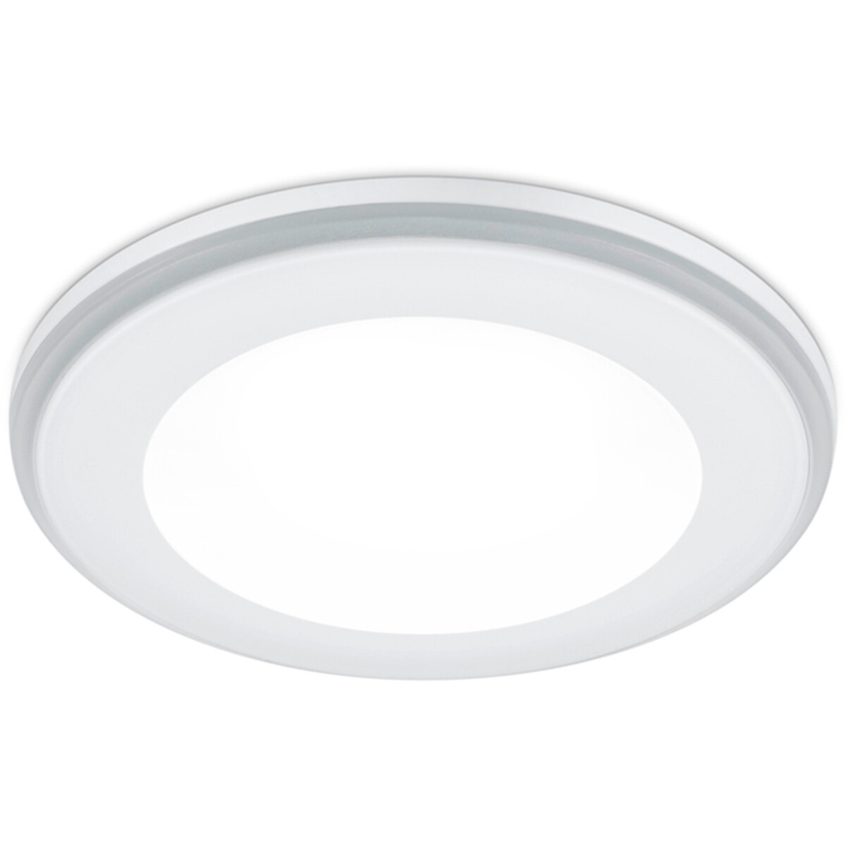 Spot LED - Spot Encastré - Trion Auran - 5W - Blanc Chaud 3000K - Rond - Mat Blanc - Plastique