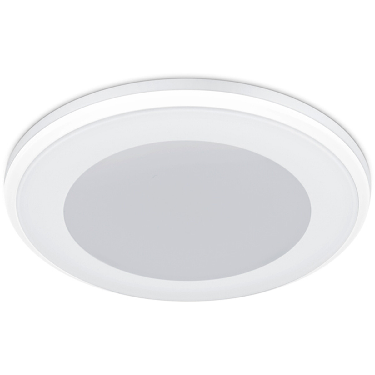 Spot LED - Spot Encastré - Trion Auran - 5W - Blanc Chaud 3000K - Rond - Mat Blanc - Plastique