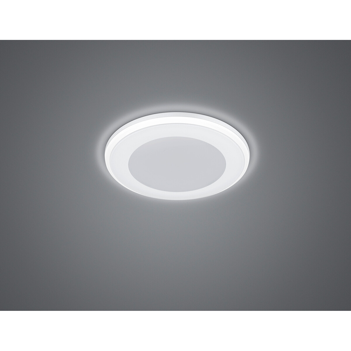 Spot LED - Spot Encastré - Trion Auran - 5W - Blanc Chaud 3000K - Rond - Mat Blanc - Plastique