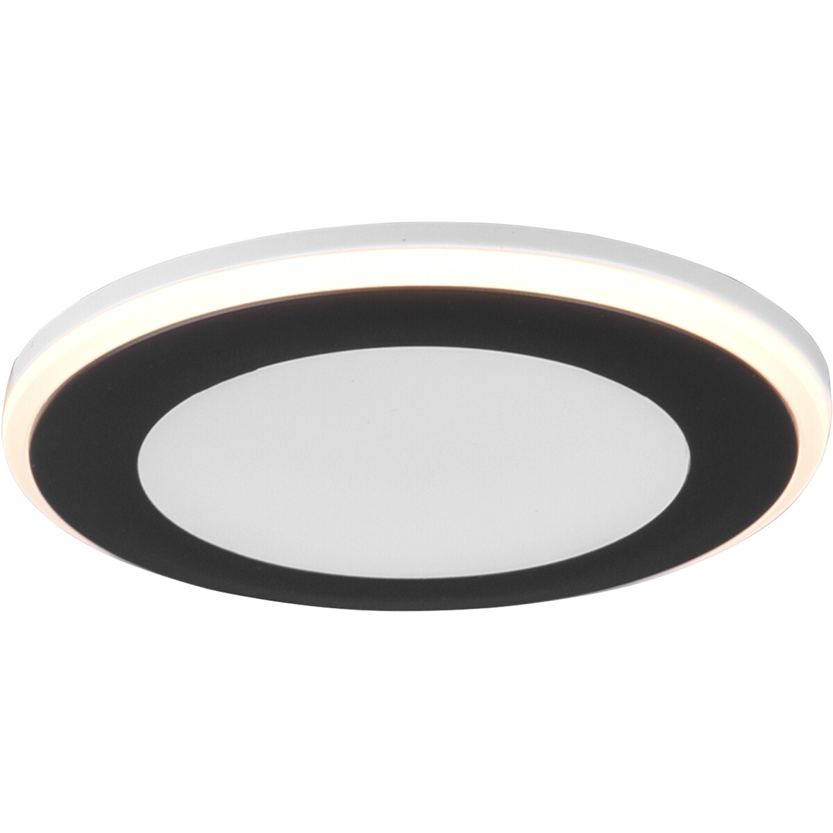 Spot LED - Spot Encastré - Trion Auran - 5W - Blanc Chaud 3000K - Rond - Mat Noir - Plastique