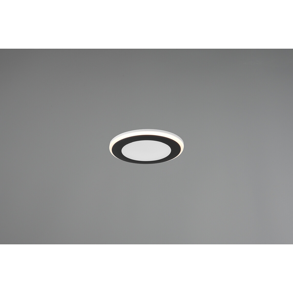 Spot LED - Spot Encastré - Trion Auran - 5W - Blanc Chaud 3000K - Rond - Mat Noir - Plastique