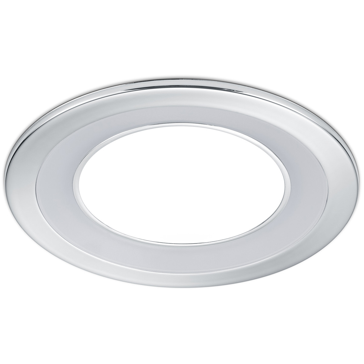 Spot LED - Spot Encastré - Trion Cynomi - 10W - Blanc Chaud 3000K - Rond - Mat Chrome - Plastique - Ø140mm