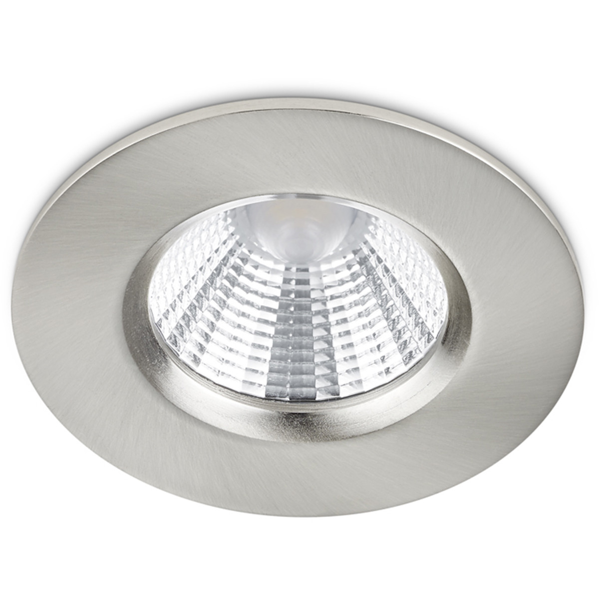 Spot LED - Spot Encastré - Trion Zagrona - 5W - Étanche IP65 - Dimmable - Blanc Chaud 3000K - Mat Nickel - Aluminium - Rond