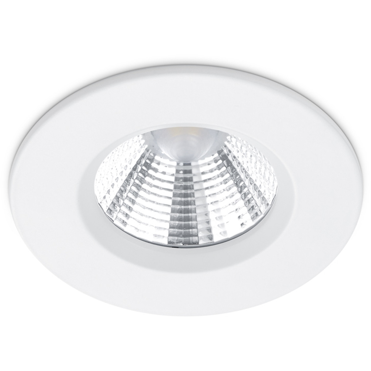 Spot LED - Spot Encastré - Trion Zagrona - 5W - Étanche IP65 - Dimmable - Blanc Chaud 3000K - Mat Blanc - Aluminium - Rond