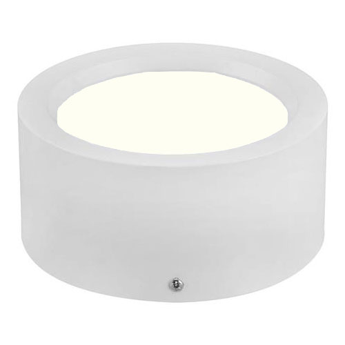 Downlight LED - En Saillie Rond Haut 5W - Blanc Neutre 4200K - Mat Blanc Aluminium - Ø105mm