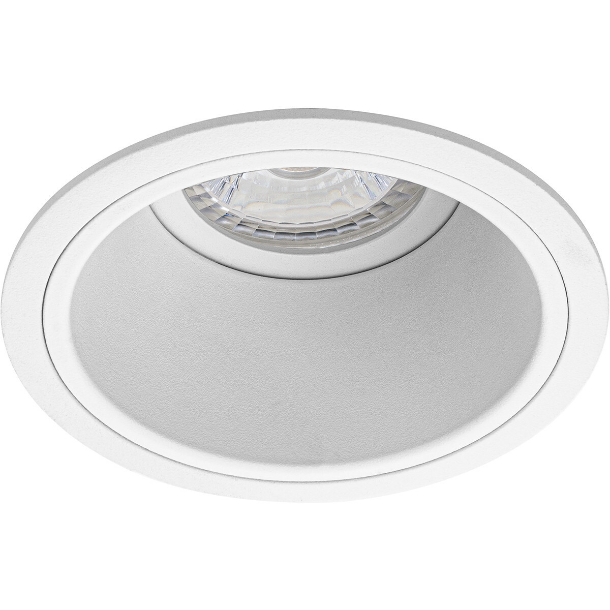 Set de spots LED - Pragmi Minko Pro - Douille GU10 - Dimmable - Rond Encastré - Mat Blanc - 6W - Blanc Froid 6400K - Encastré - Ø90mm