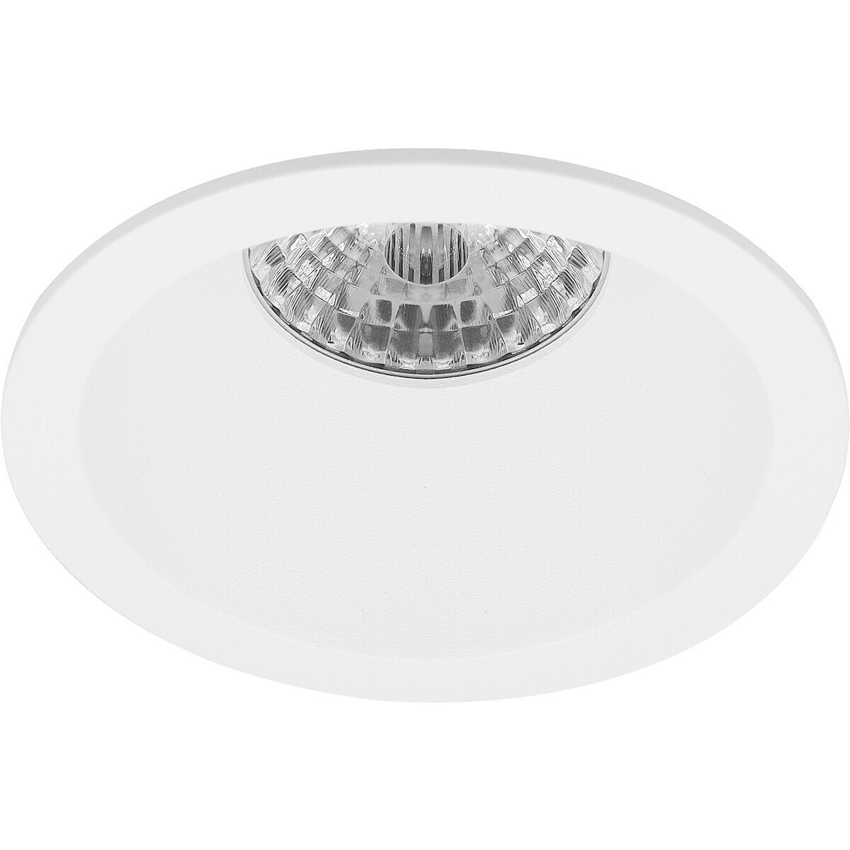 Set de spots LED - Aigi - Pragmi Pollon Pro - Douille GU10 - Rond Encastré - Mat Blanc - 6W - Blanc Froid 6400K - Encastré - Ø82mm