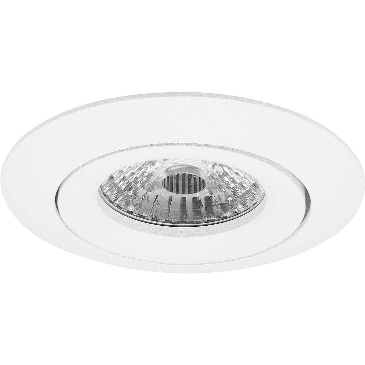 Set de spots LED - Pragmi Uranio Pro - Douille GU10 - Rond Encastré - Mat Blanc - 4W - Blanc Chaud 3000K - Inclinable - Ø82mm