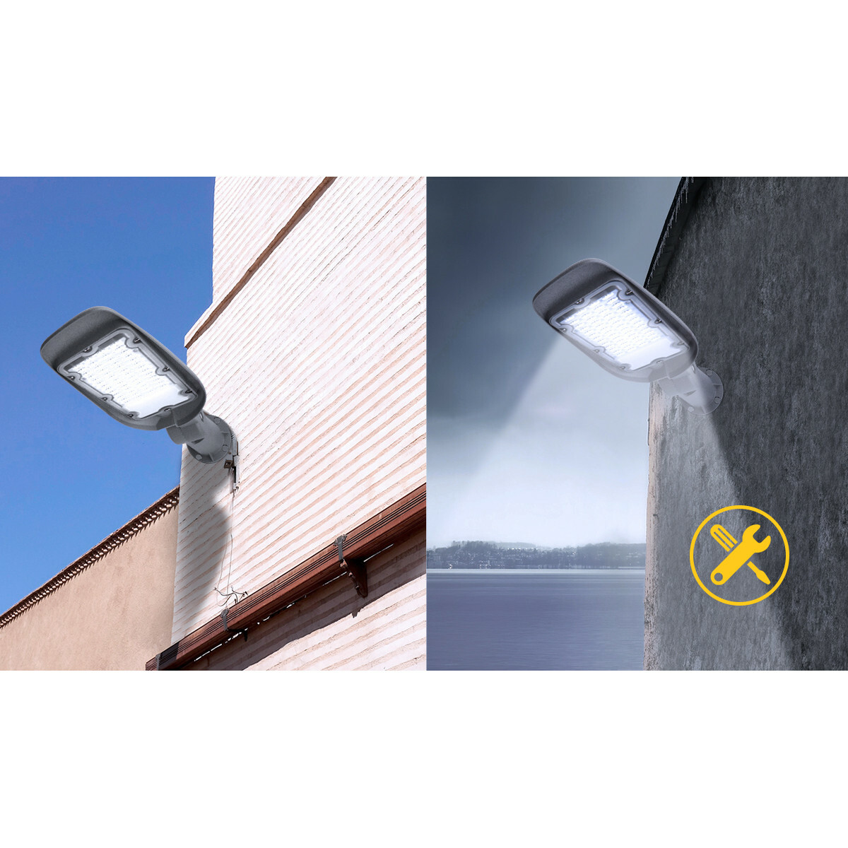 Lampe de rue LED - Éclairage de Rue - Aigi Animo - 150W - Blanc Froid 6500K - Étanche IP65 - Mat Gris - Aluminium