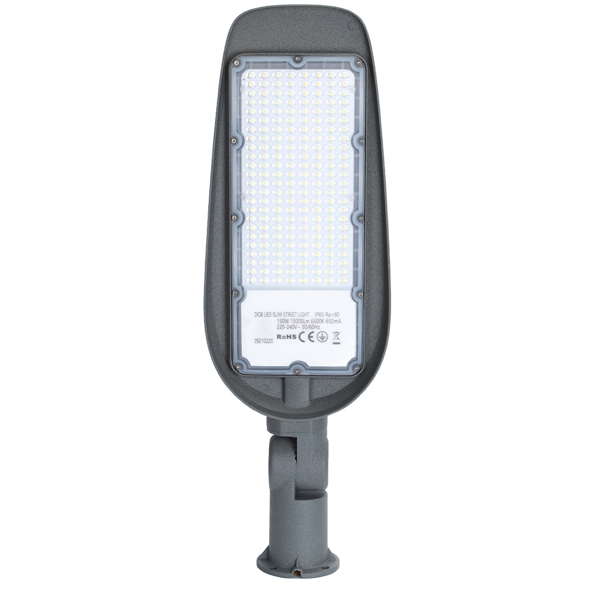 Lampe de rue LED - Éclairage de Rue - Aigi Animo - 150W - Blanc Froid 6500K - Étanche IP65 - Mat Gris - Aluminium