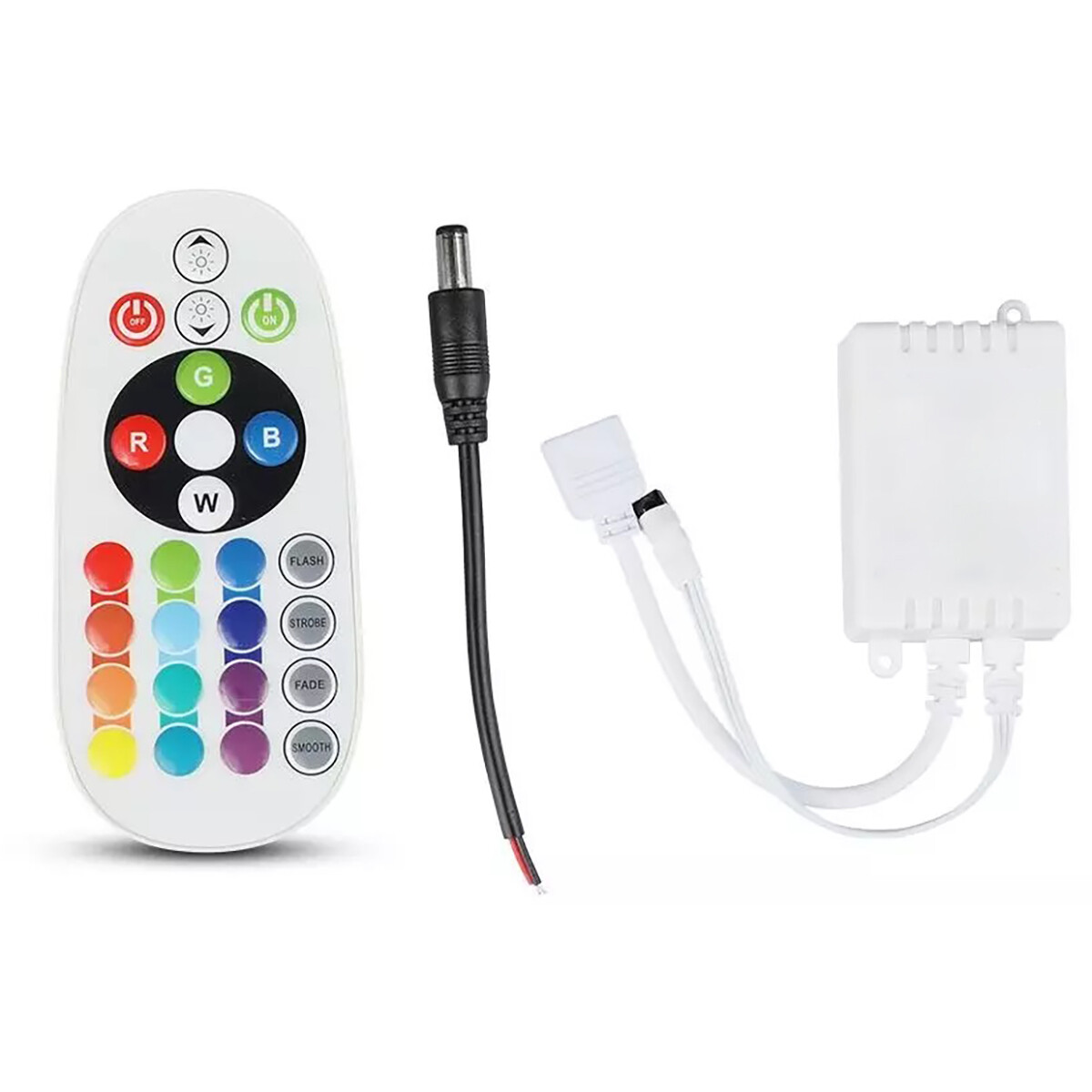 Ensemble de Télécommande de Bande LED - Viron Esnaim - Contrôleur RGB - 72W - 12V - 2A