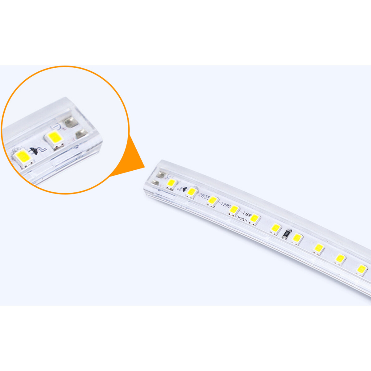 Bande LED - Aigi Stribo - 50 Mètres - IP65 Étanche - Blanc Chaud 3000K - 2835 SMD 230V