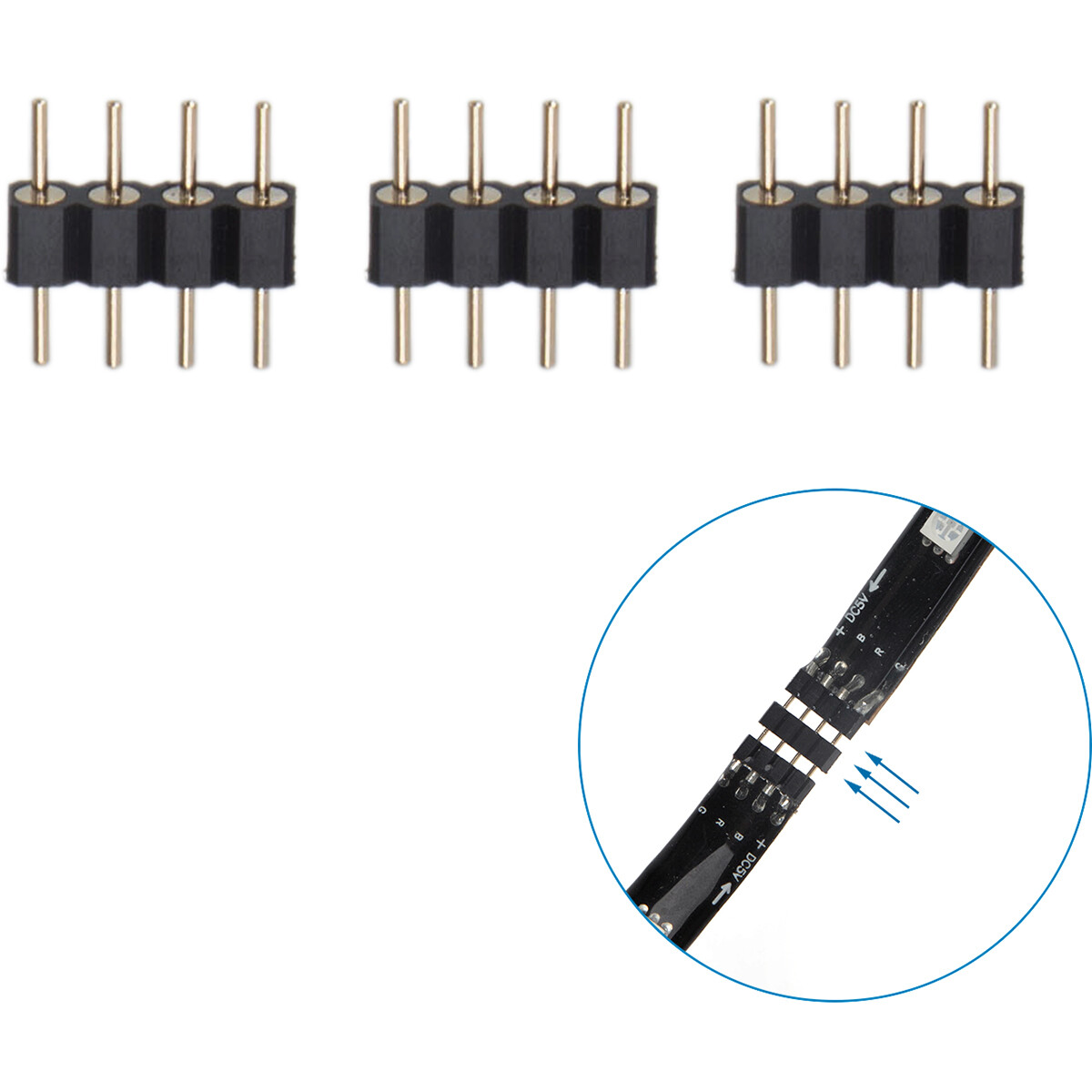 Ensemble de Bande LED Rétroéclairage TV - Aigi Stippi - 4x0.5 Mètres - RGB - Alimentation USB - Télécommande - 5V