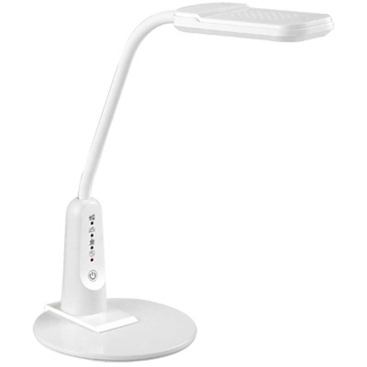 Lampe de bureau LED - Aigi Diplo - 6W - Couleur de lumière ajustable - Dimmable - Rectangle - Mat Blanc - Plastique