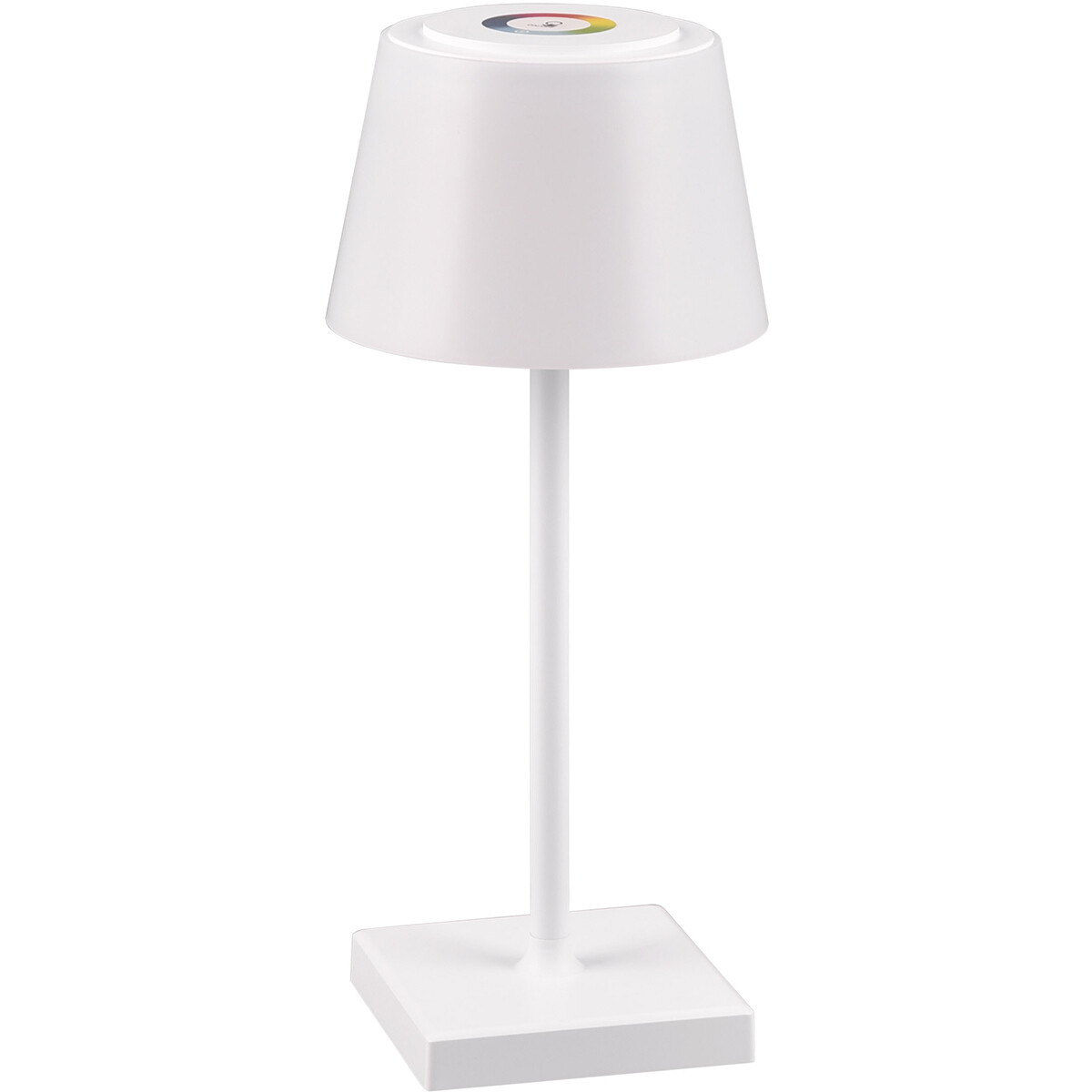 Lampe de Table LED avec Batteries Rechargeables - Trion Sansy - 2.1W - RGBW - Étanche aux Éclaboussures IP44 - Dimmable - Carré - Blanc