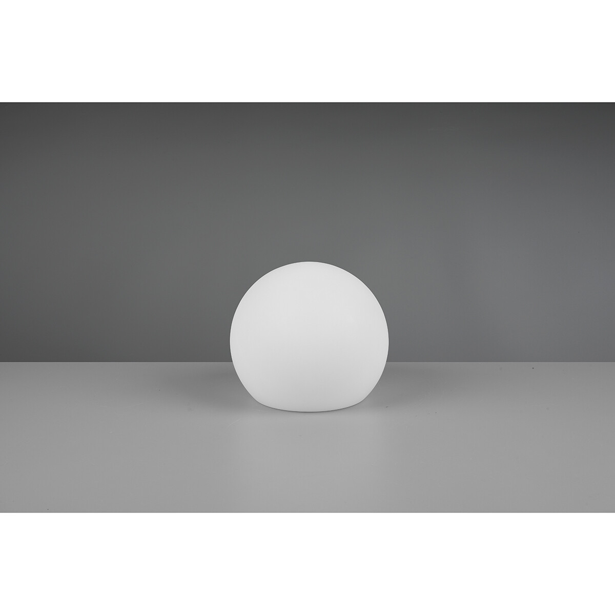 Lampe de Table LED à Énergie Solaire - Trion Mallo - Capteur Jour/Nuit - 5W - Blanc Chaud 3000K - RGBW - Étanche aux Éclaboussures IP44 - Rond - Mat Blanc - Plastique