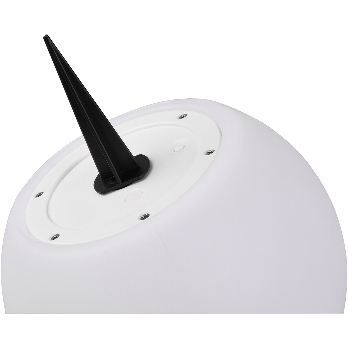 Lampe de Table LED à Énergie Solaire - Trion Mallo - Capteur Jour/Nuit - 5W - Blanc Chaud 3000K - RGBW - Étanche aux Éclaboussures IP44 - Rond - Mat Blanc - Plastique