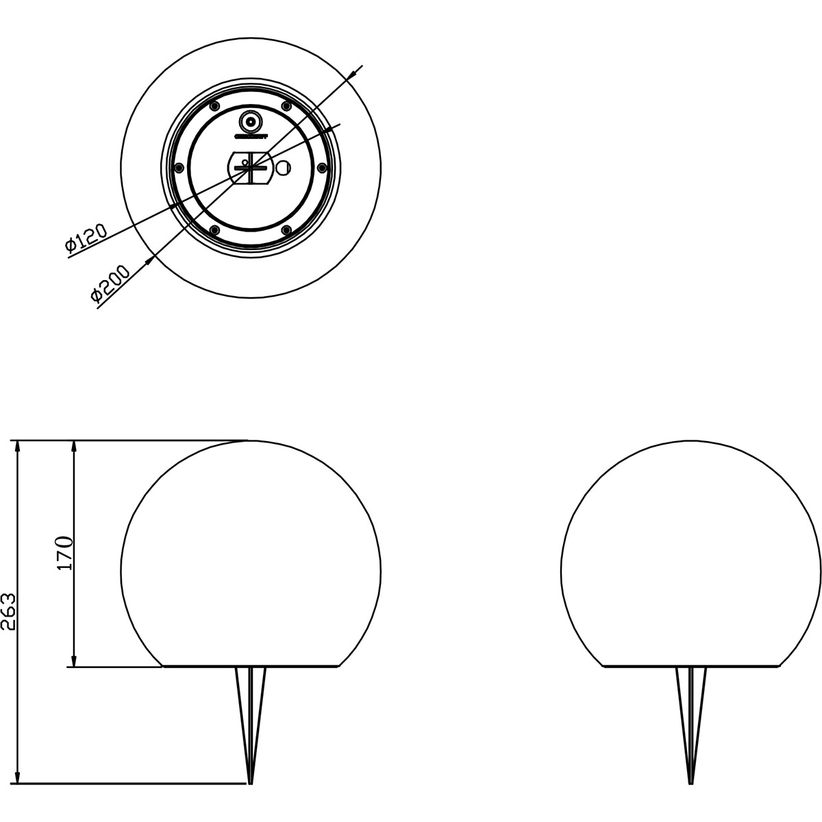 Lampe de Table LED à Énergie Solaire - Trion Mallo - Capteur Jour/Nuit - 5W - Blanc Chaud 3000K - RGBW - Étanche aux Éclaboussures IP44 - Rond - Mat Blanc - Plastique