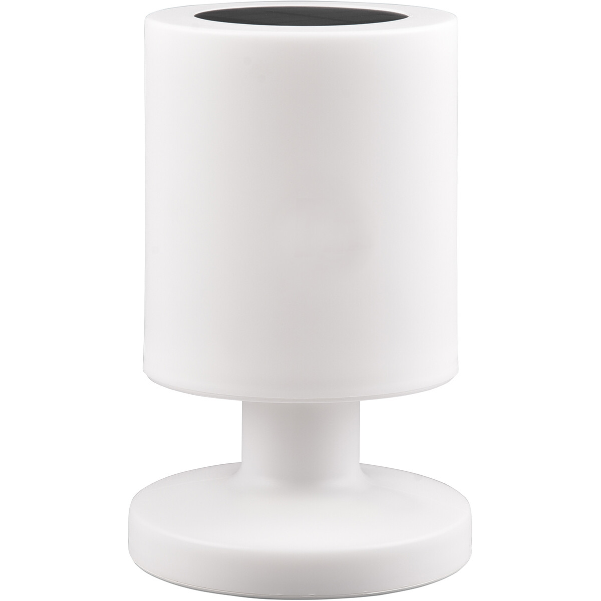 Lampe de Table LED à Énergie Solaire - Lampe de Table Solaire - Trion Silvin - Rechargeable par USB - Blanc Chaud 3000K - Étanche aux Éclaboussures IP44 - Rond - Blanc