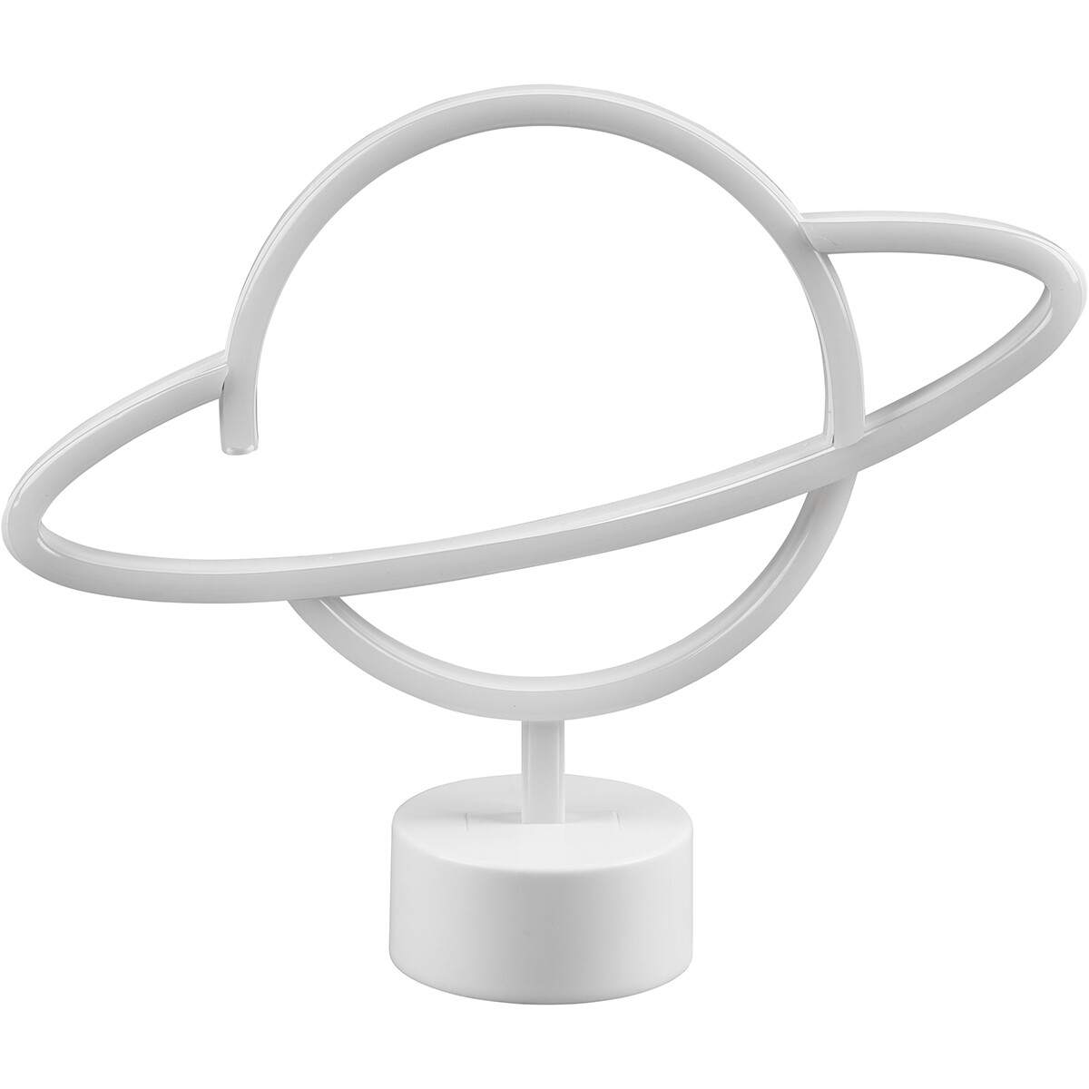 Lampe de Table LED - Éclairage de Table - Trion World - 1.6W - Connecteur USB - Rond - Mat Blanc - Plastique