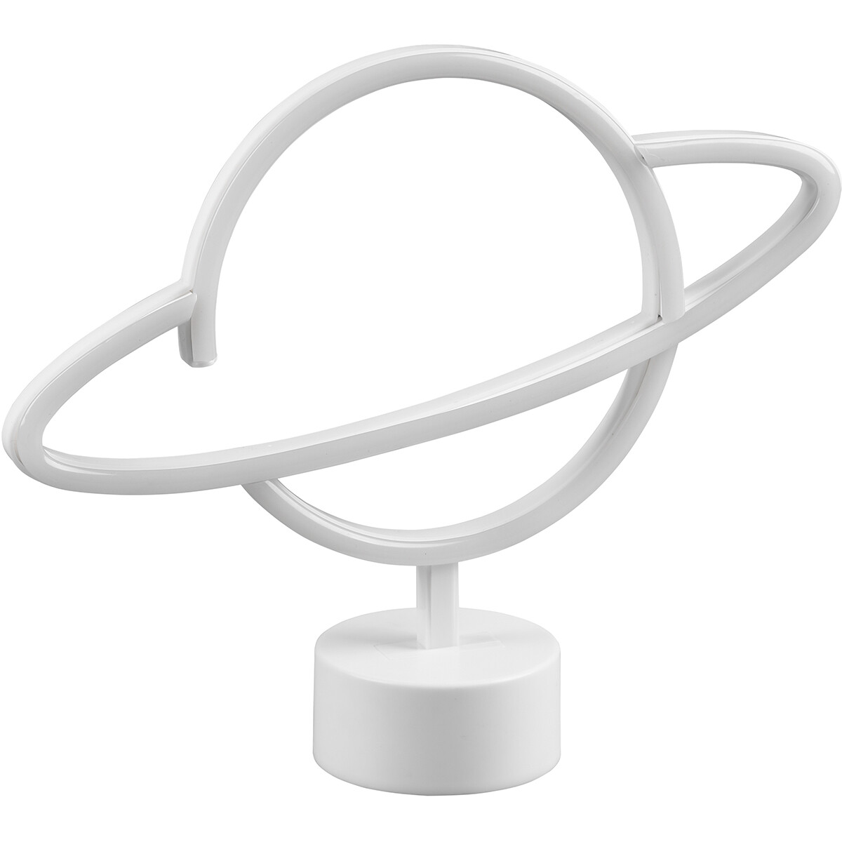 Lampe de Table LED - Éclairage de Table - Trion World - 1.6W - Connecteur USB - Rond - Mat Blanc - Plastique