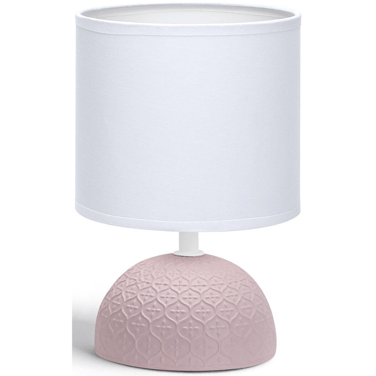 Lampe de Table LED - Éclairage de Table - Aigi Conton 1 - Douille E14 - Rond - Mat Rose - Céramique