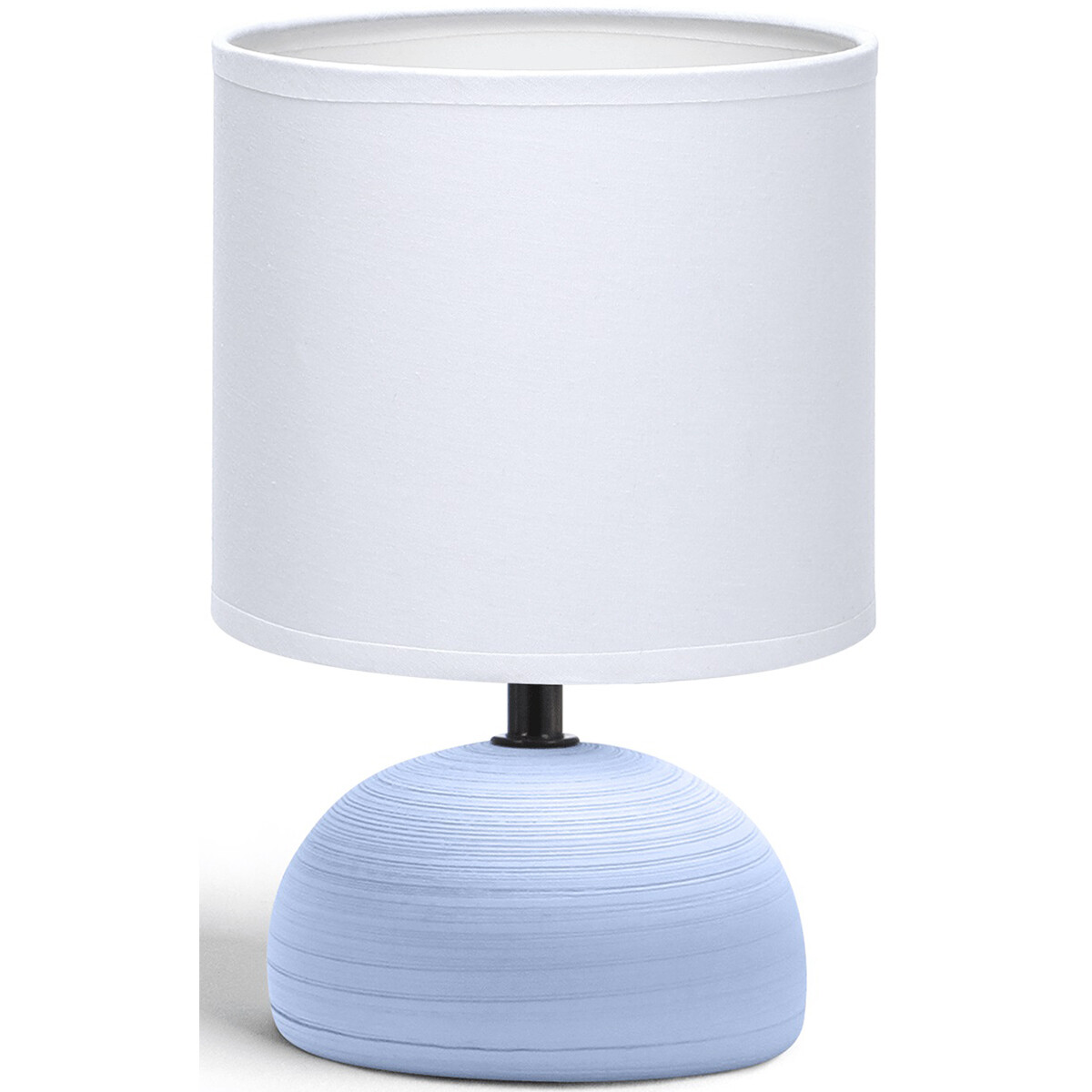 Lampe de Table LED - Éclairage de Table - Aigi Conton 2 - Douille E14 - Rond - Mat Bleu - Céramique