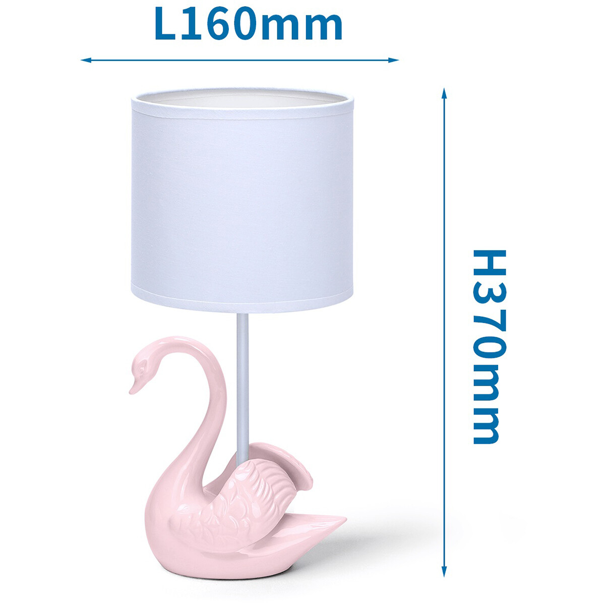 Lampe de Table LED - Éclairage de Table - Aigi Juvino - Douille E14 - Rond - Mat Blanc/Rose - Céramique