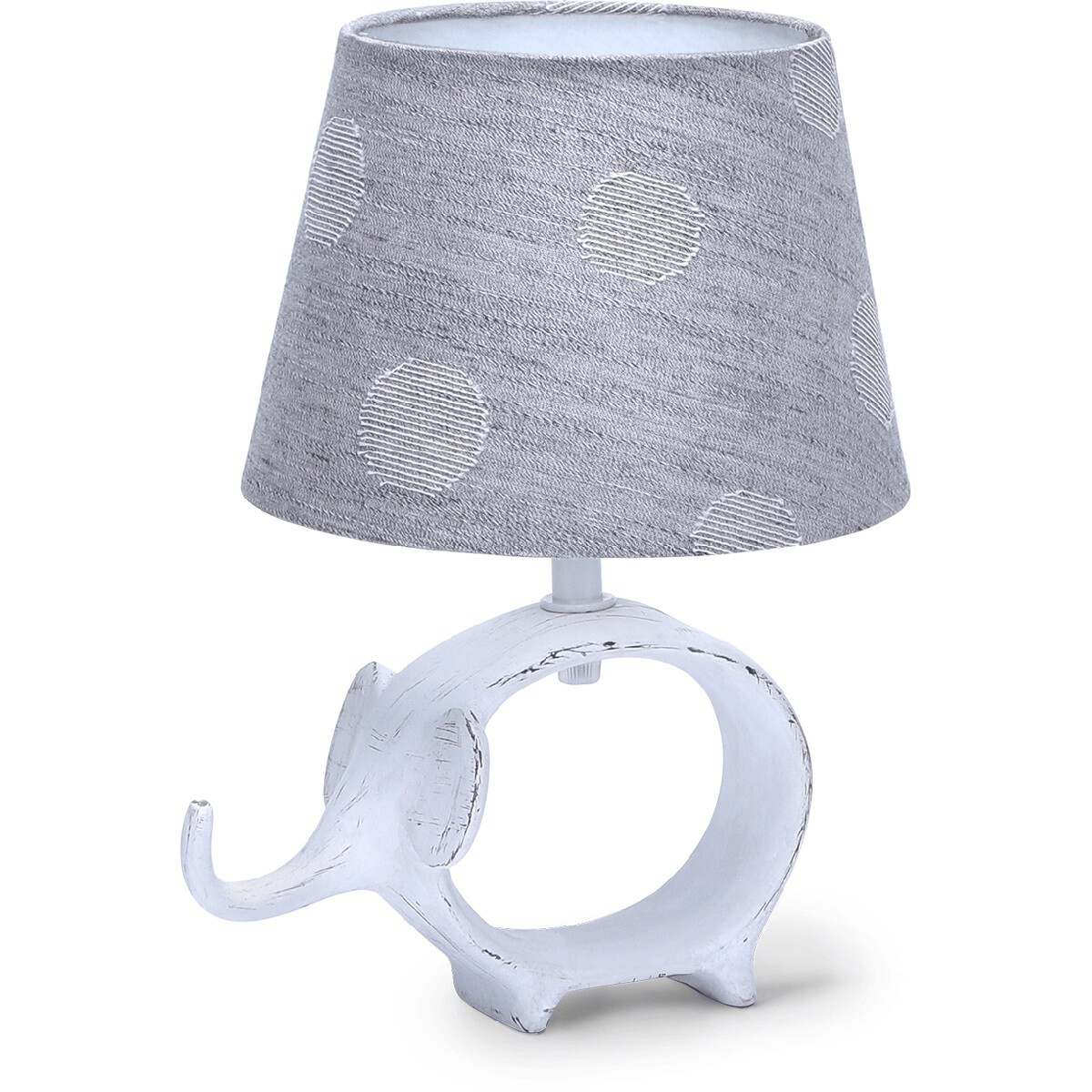 Lampe de Table LED - Éclairage de Table - Aigi Nivom - Douille E14 - Rond - Mat Gris - Céramique