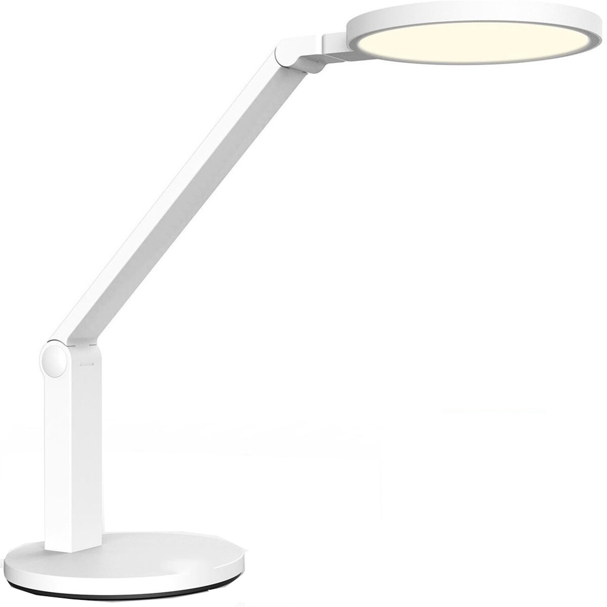 Lampe de bureau LED - Éclairage de Table - Aigi Unova - 15W - Blanc Neutre 4000K - Dimmable - Rond - Mat Blanc - Plastique