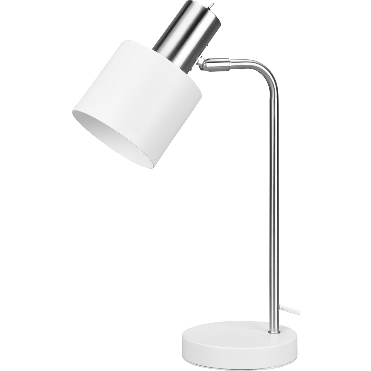 Lampe de Table LED - Éclairage de Table - Trion Alimo - Douille E14 - Rond - Mat Blanc - Aluminium