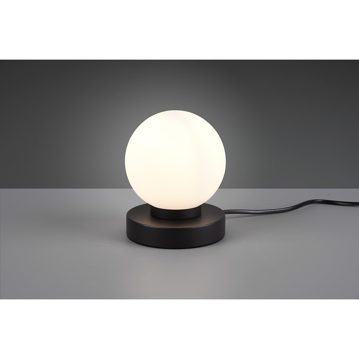 Lampe de Table LED - Éclairage de Table - Trion Baldo - Douille E14 - Rond - Mat Noir - Aluminium