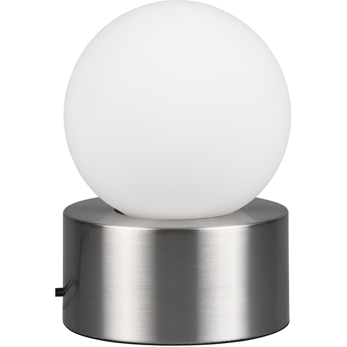 Lampe de Table LED - Éclairage de Table - Trion Celda - Douille E14 - Rond - Mat Nickel - Aluminium