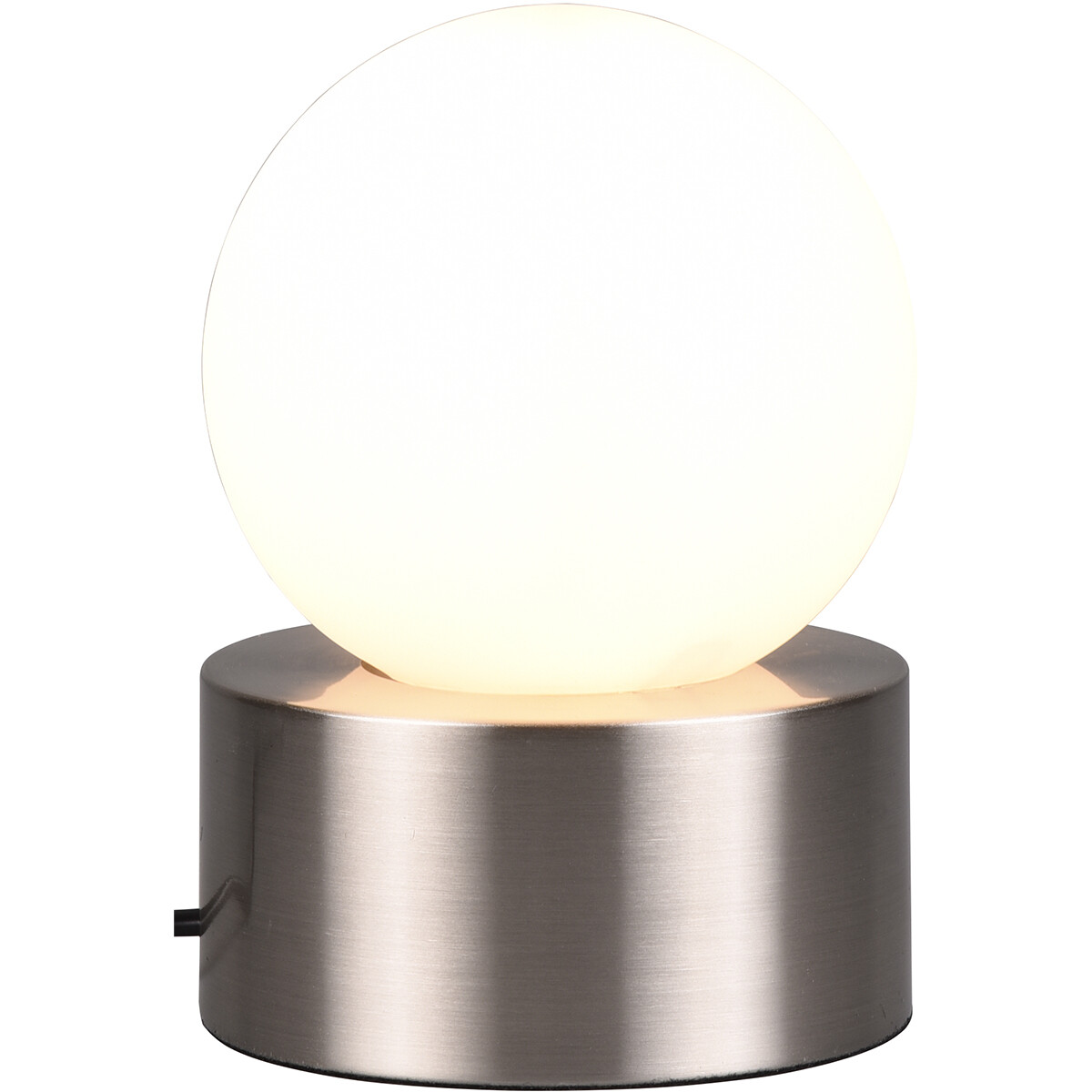 Lampe de Table LED - Éclairage de Table - Trion Celda - Douille E14 - Rond - Mat Nickel - Aluminium