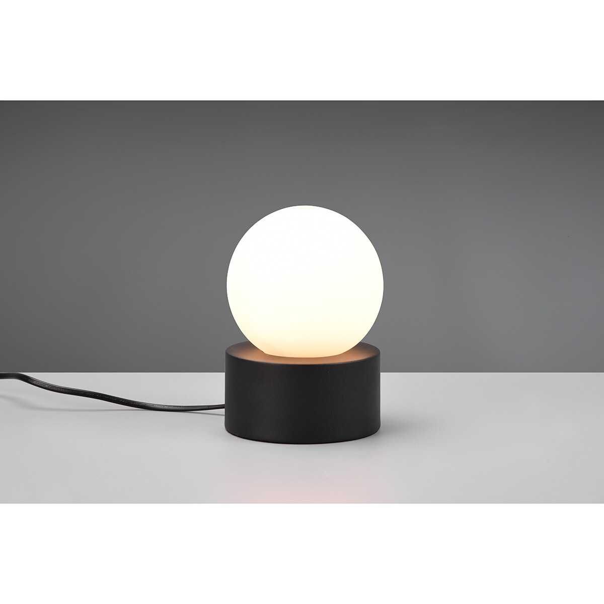 Lampe de Table LED - Éclairage de Table - Trion Celda - Douille E14 - Rond - Mat Noir - Aluminium